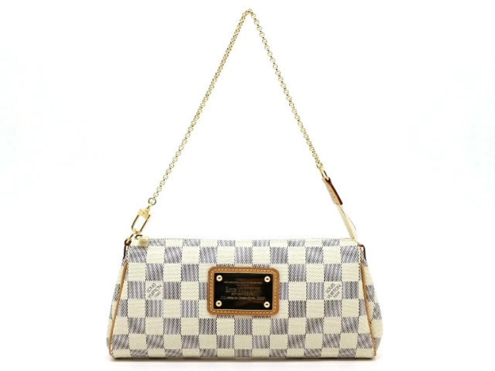 LOUIS VUITTON Bag Eva Shoulder Damier Azur White